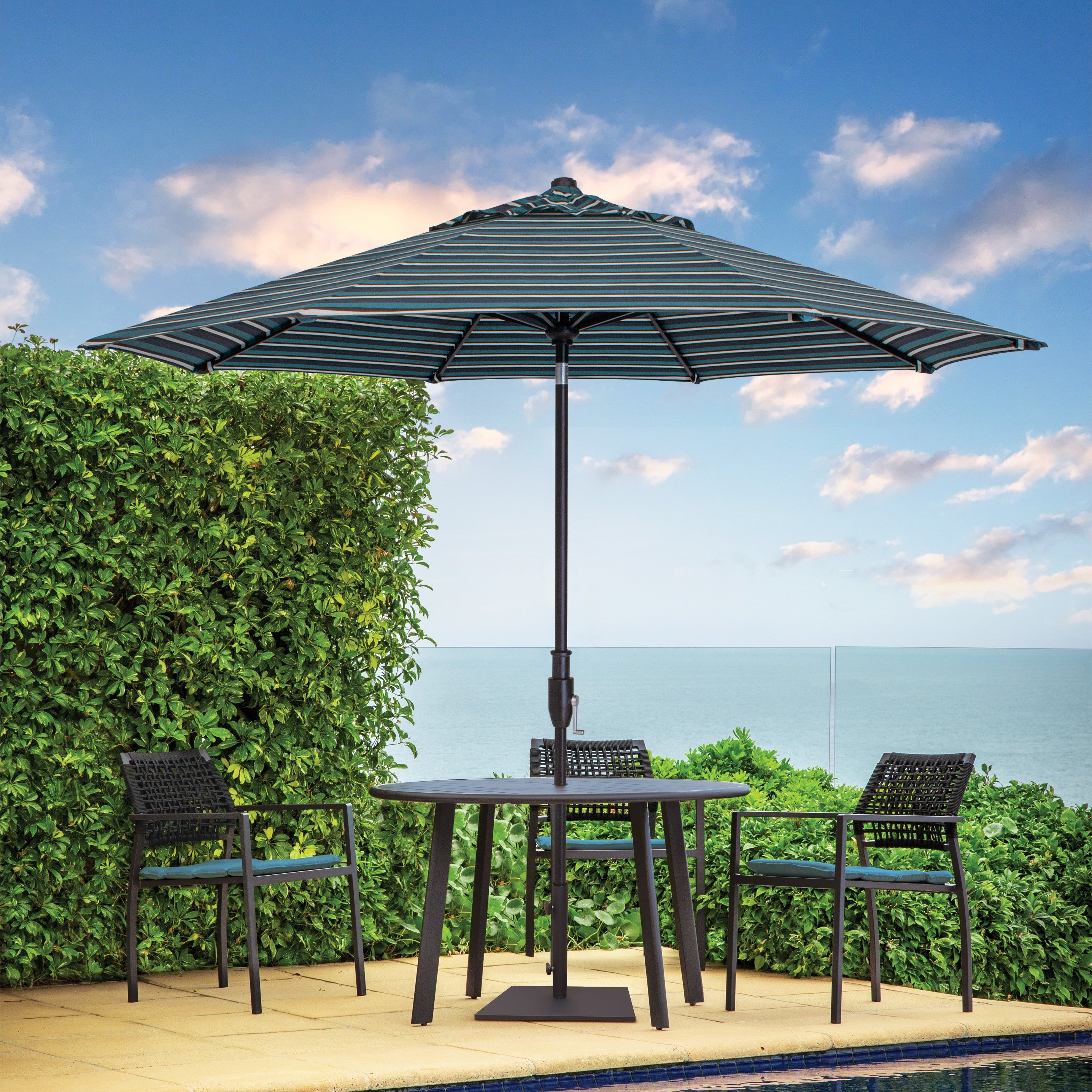9' Octagon Glide Tilt Market Umbrella