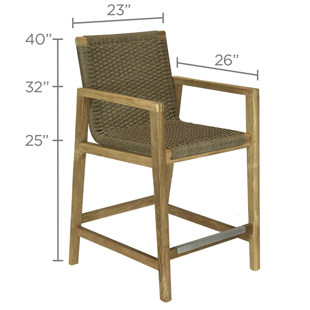 Royal Teak Admiral Counter Arm Chair