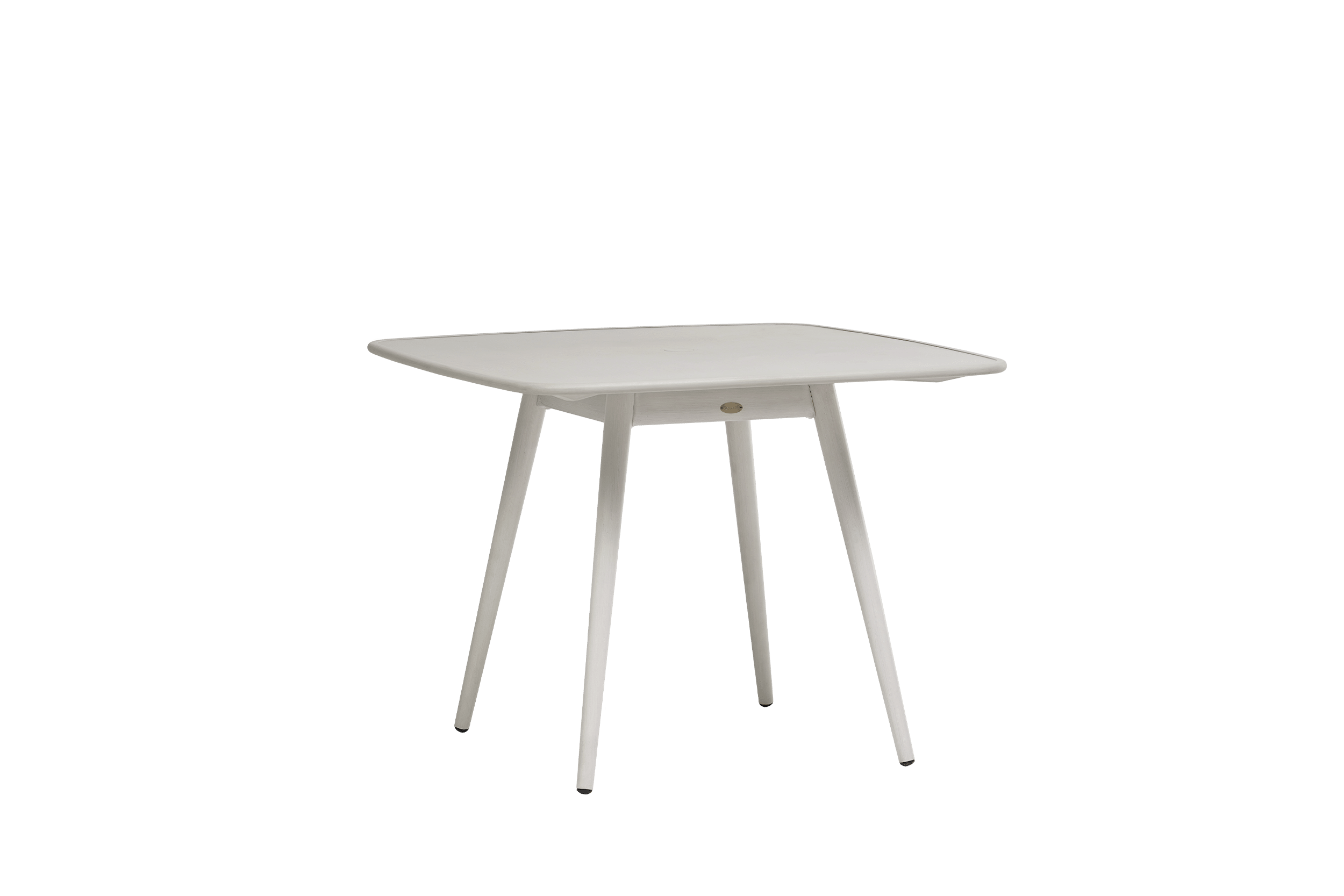 Alinea 39" Square Dining Table with Umbrella Hole - Whitewash