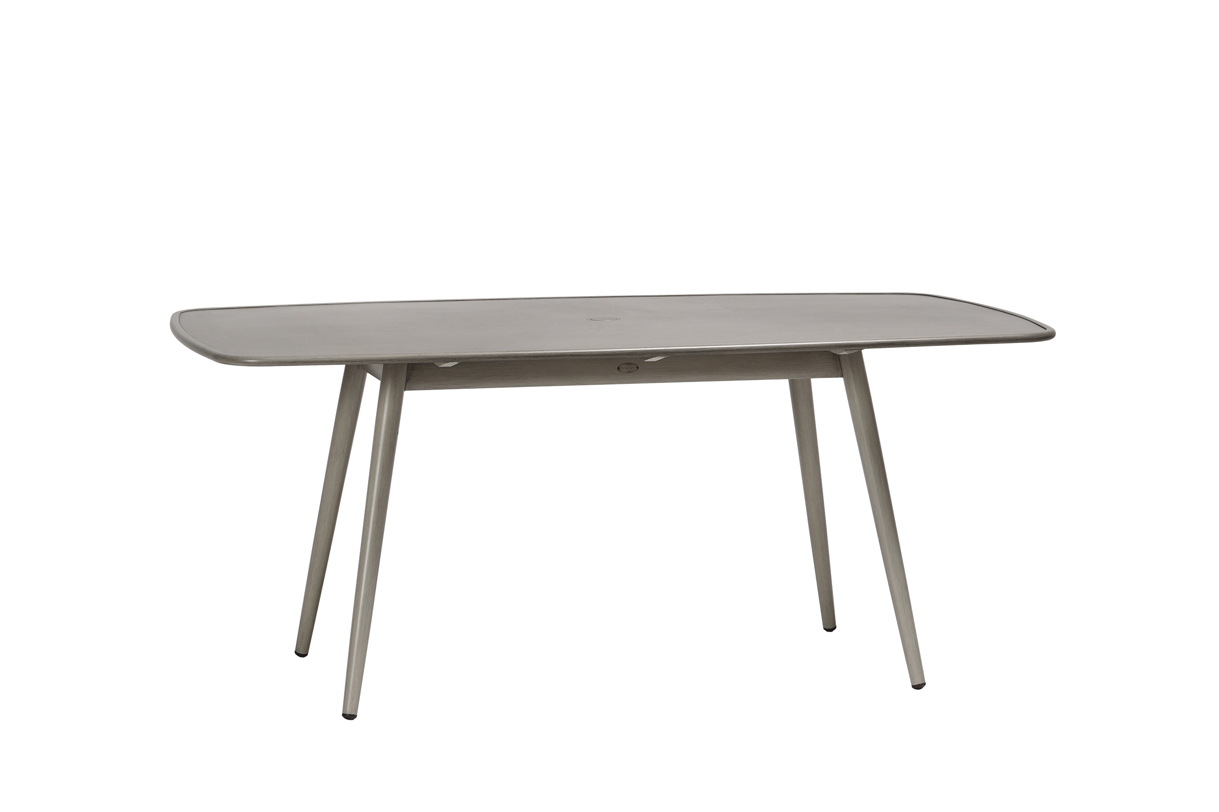 Coconut Grove Alinea 71" x 39" Rectangular Dining Table with Umbrella Hole - Pearl