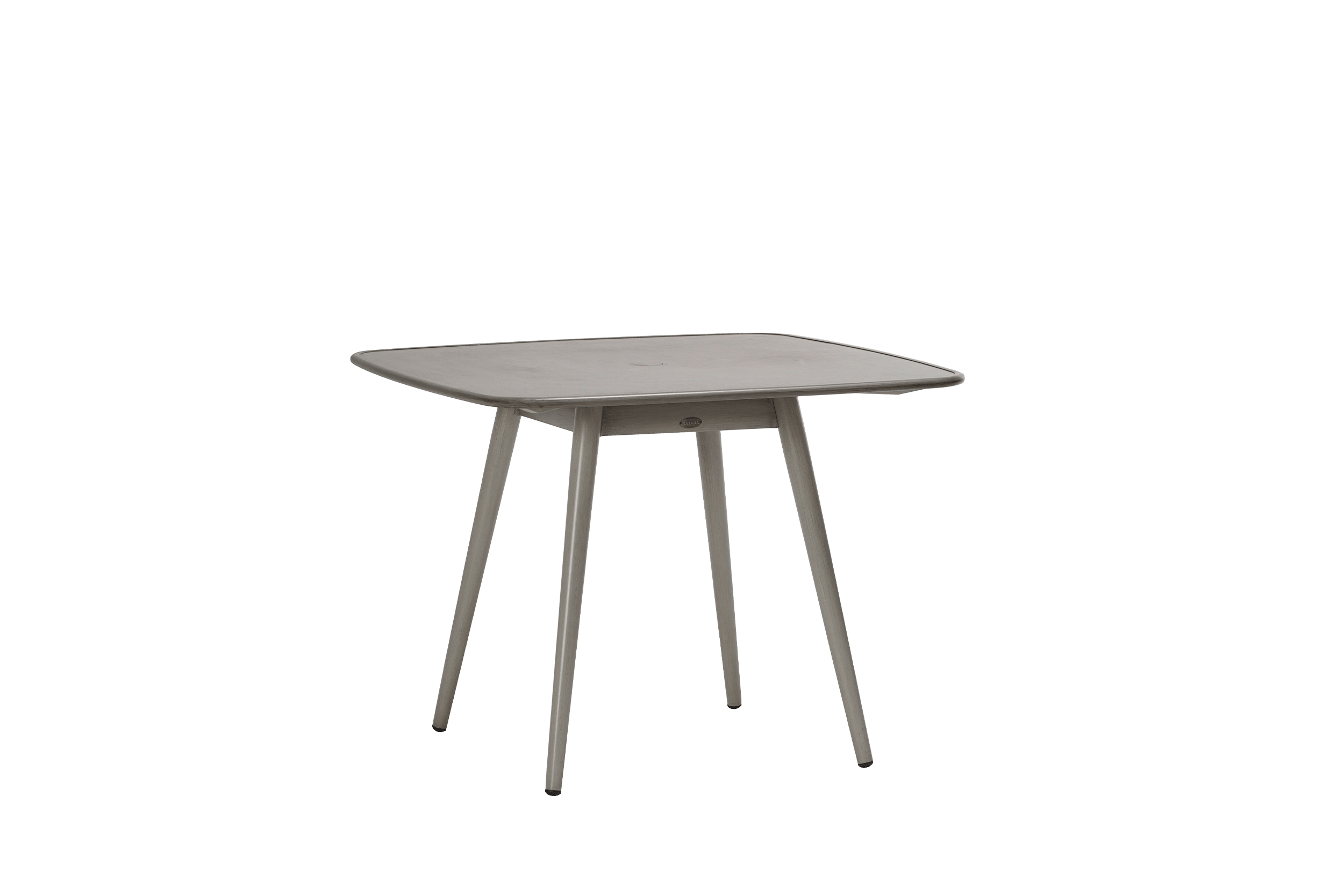 Coconut Grove Alinea 39" Square Dining Table with Umbrella Hole - Pearl