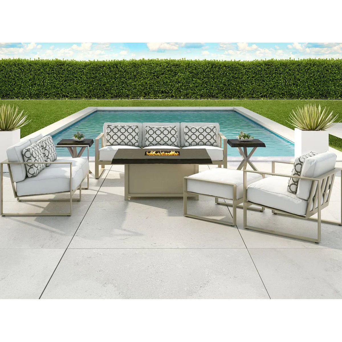 Altra 36" x 52" Rectangular Fire Pit Table 1