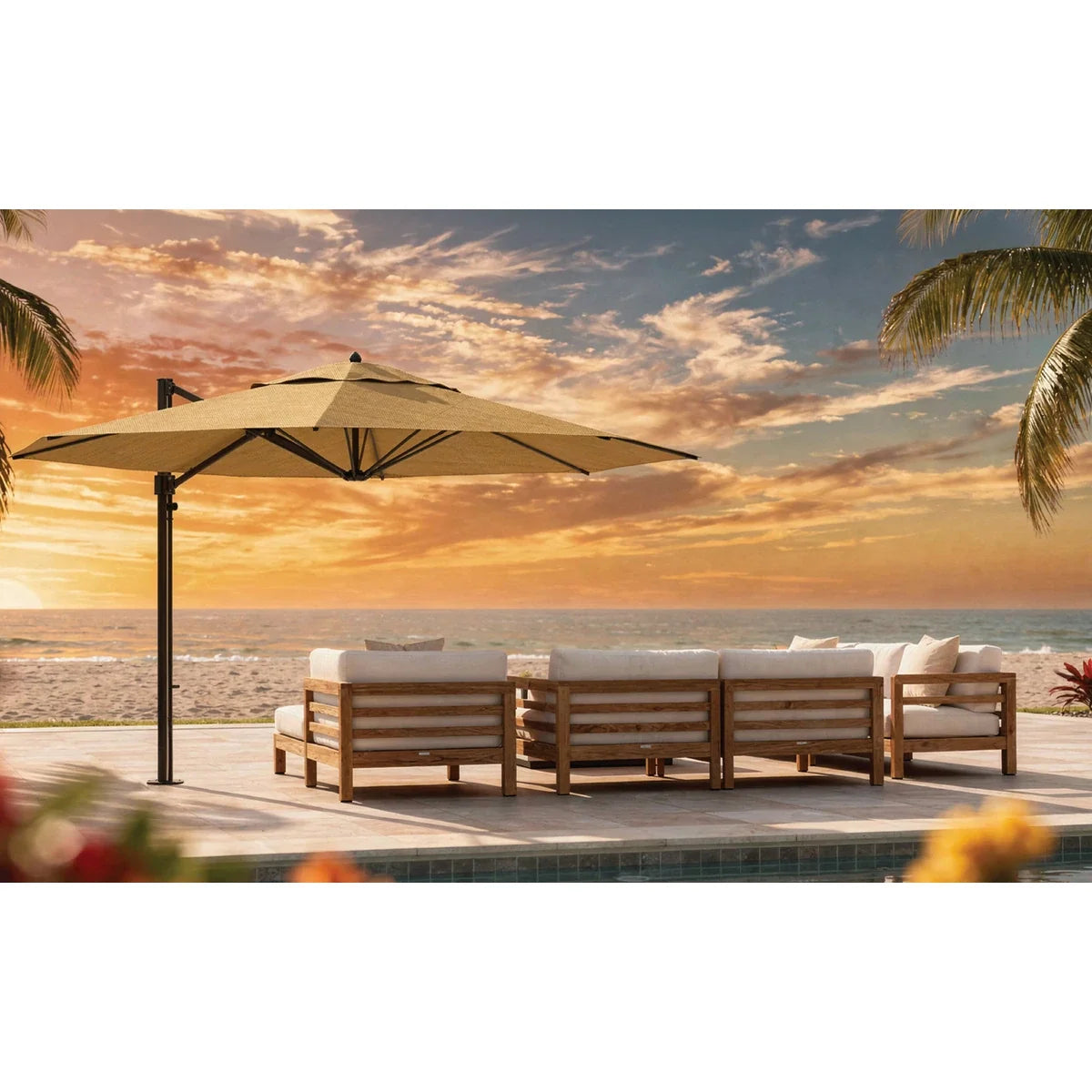 Aurora 11' Octagon Cantilever Umbrella 4