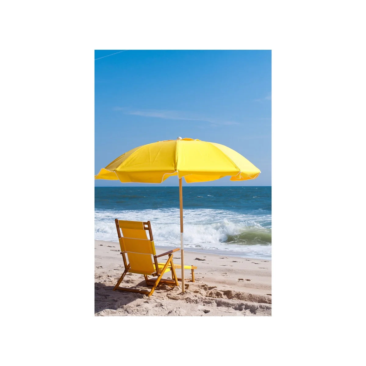 Avalon Wood 7.5' Manual Lift Octagon Beach Umbrella w/ Fiberglass Ribs 15