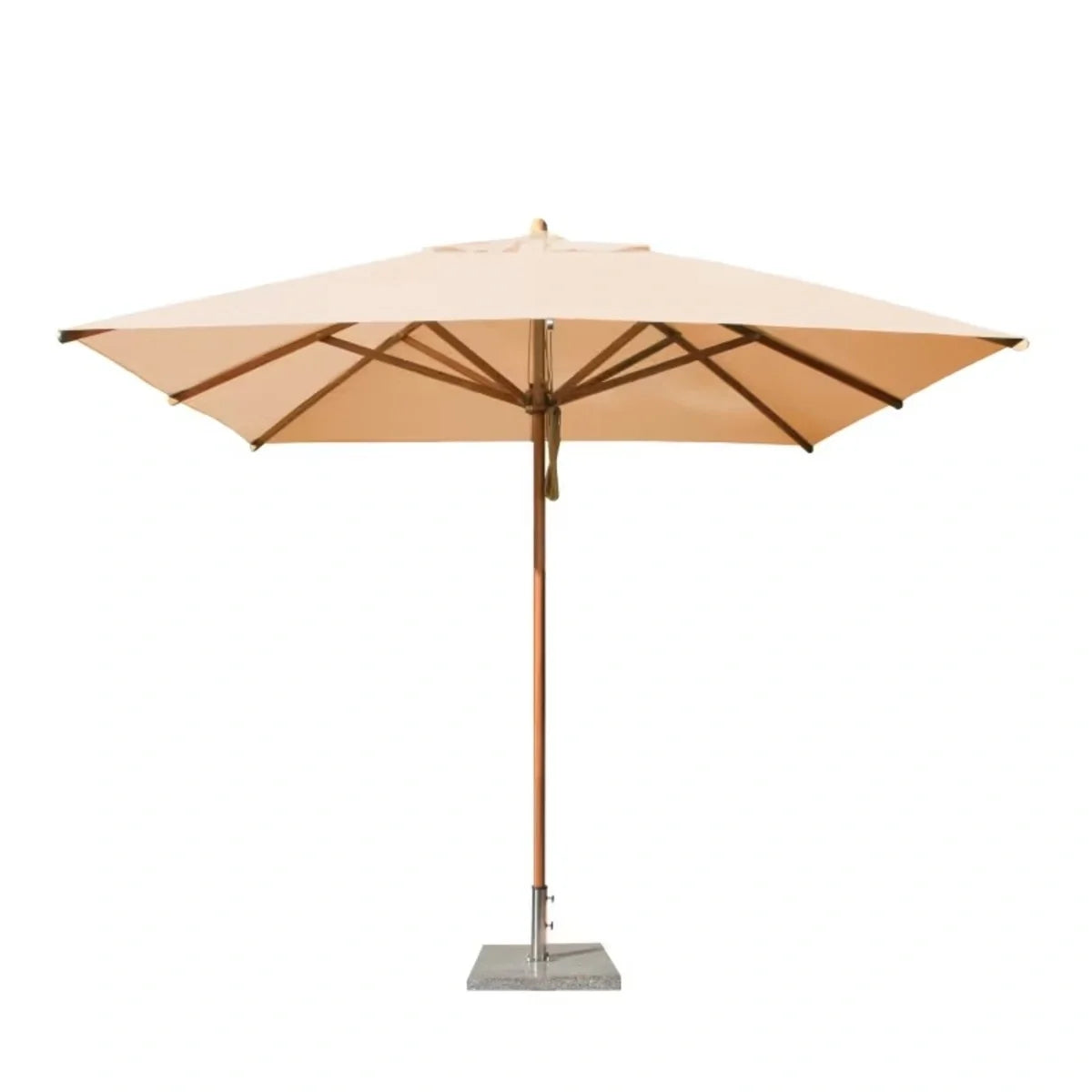 Levante 10' Square Bamboo Market Umbrella 12
