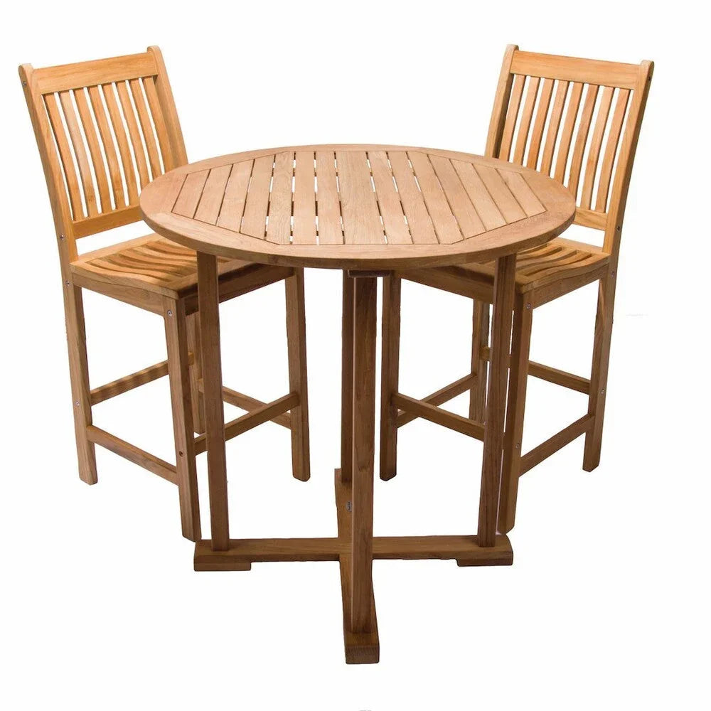 Royal Teak 39" Round Bar Table