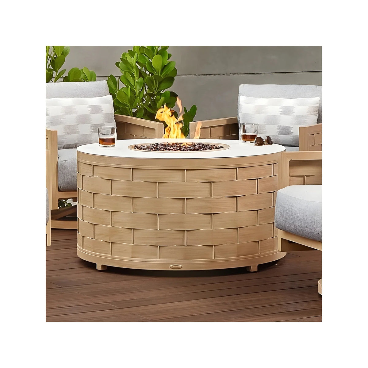 Biscayne 42" Round Fire Pit Table 2