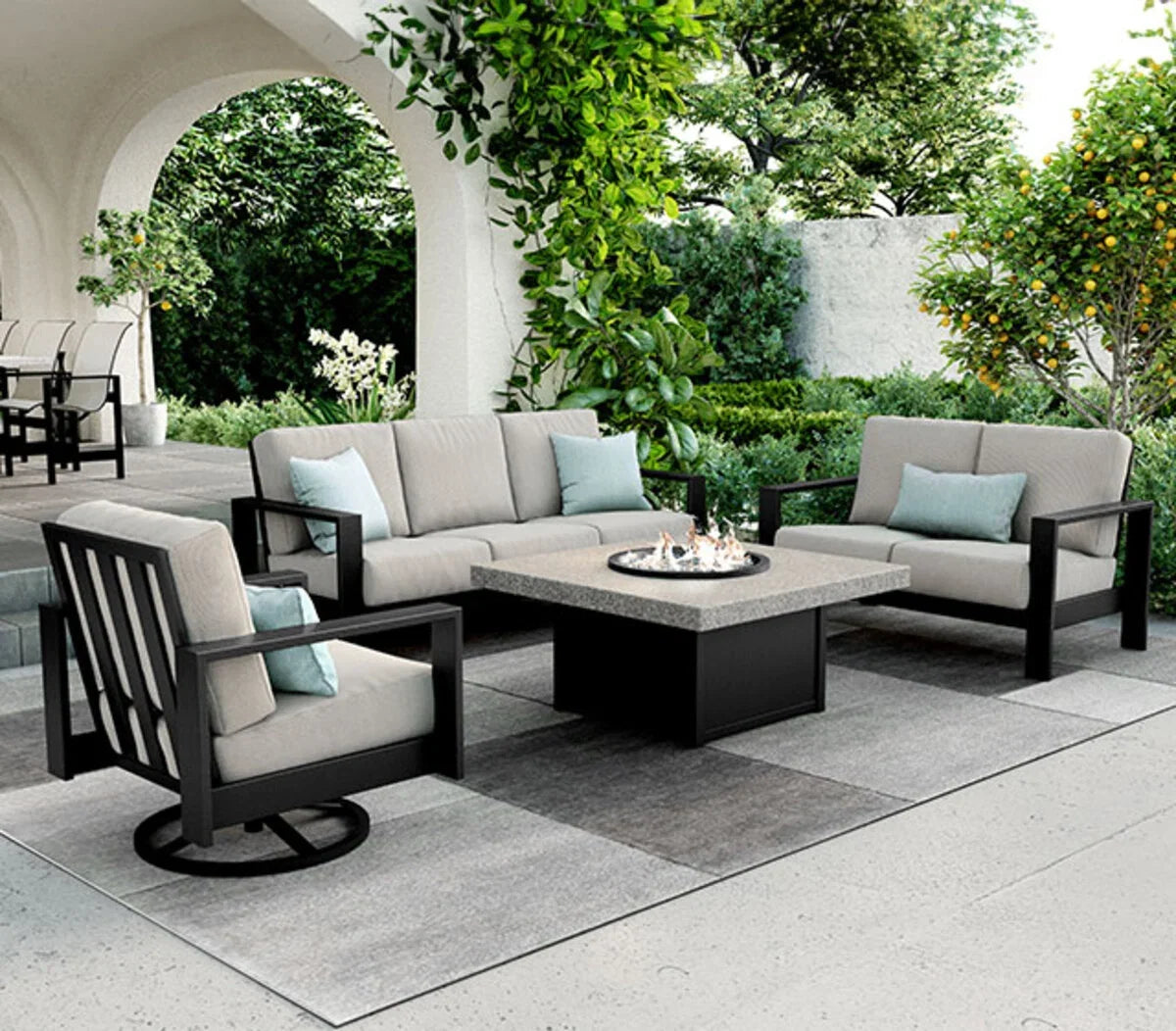 Blair Cushion Aluminum Left Arm Loveseat Section 8442L