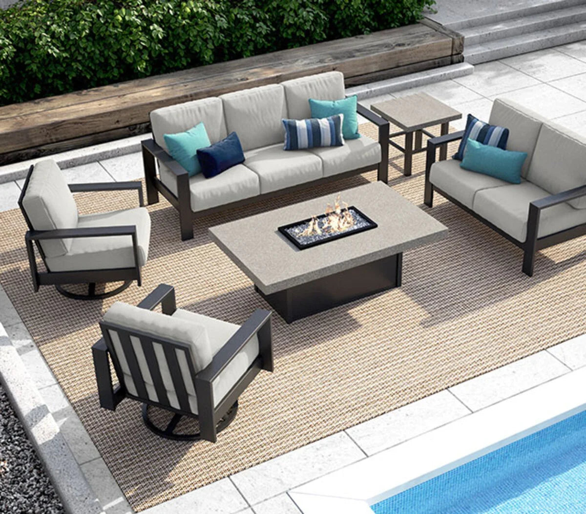 Blair Cushion Aluminum Loveseat 8442A