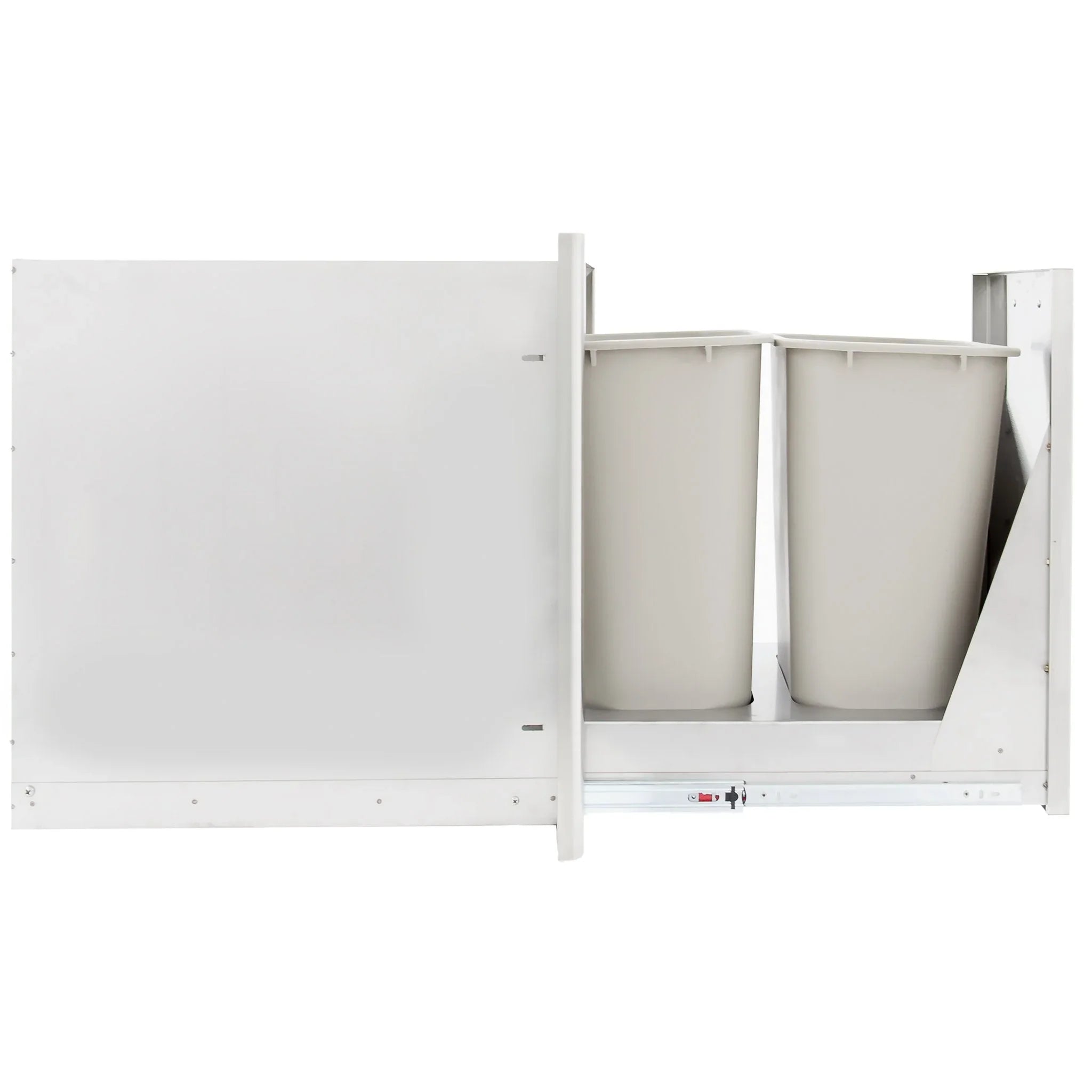 Stainless Steel Roll Out Double Trash and Recycle Drawer