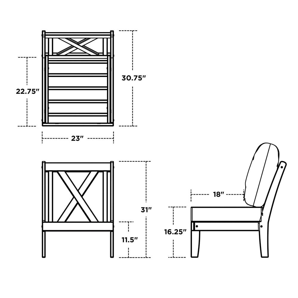 Braxton Modular Armless Chair 10