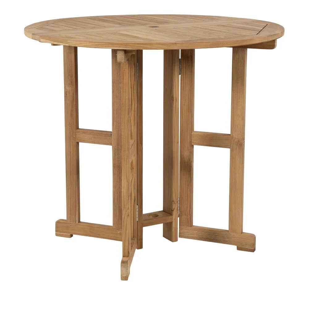 Royal Teak Drop Leaf 45 Round Bar Table