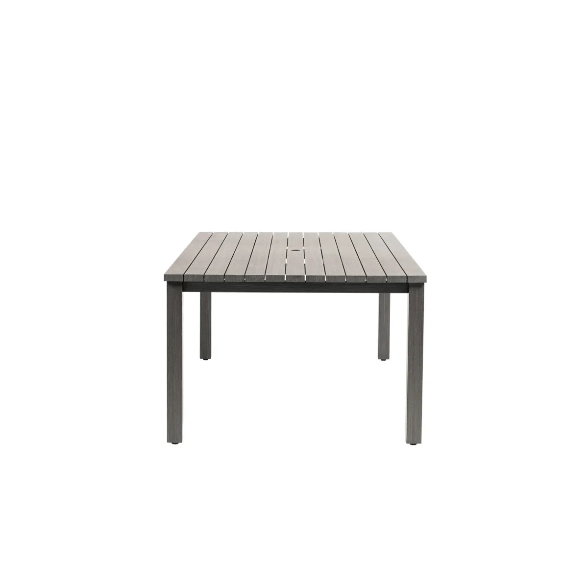 Budapest Sunbury 84" x 44" Rectangular Dining Table with Umbrella Hole