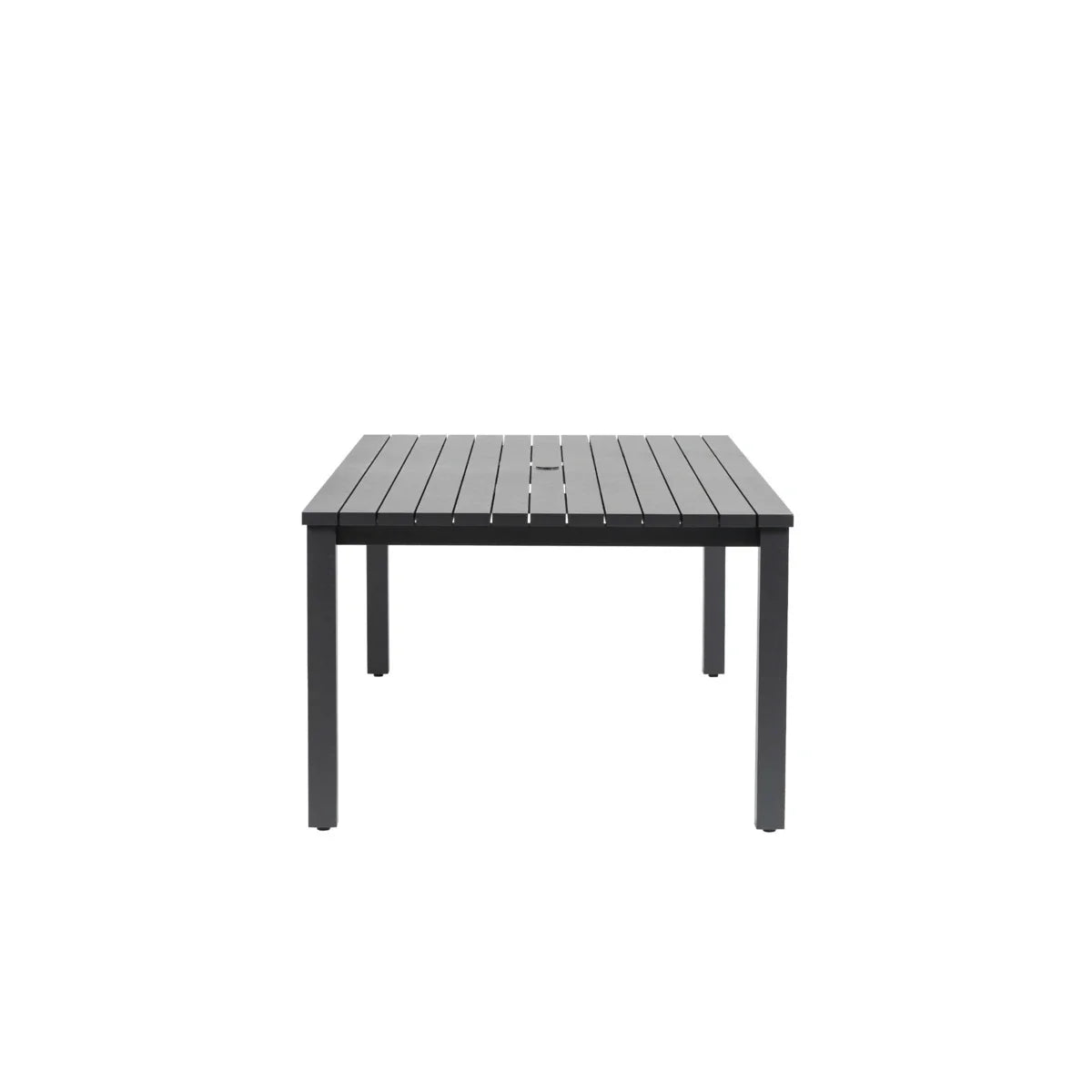 Budapest Sunbury 84" x 44" Rectangular Dining Table with Umbrella Hole