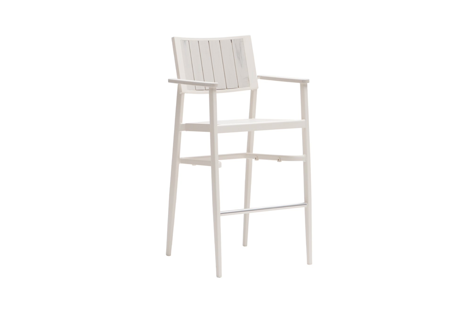 Avignon Bar Chair with Arm - White/White