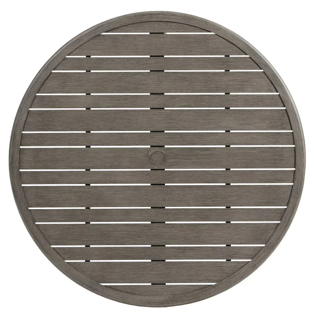 Canbria 54" Round Dining Table with Umbrella Hole 6