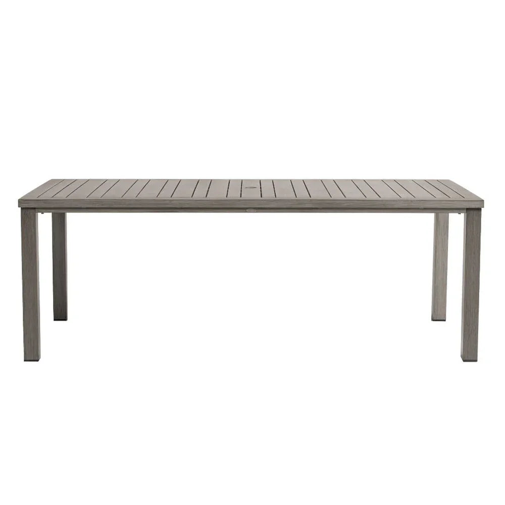 Canbria 84.25" x 44.25" Rectangular Dining Table with Umbrella Hole 4