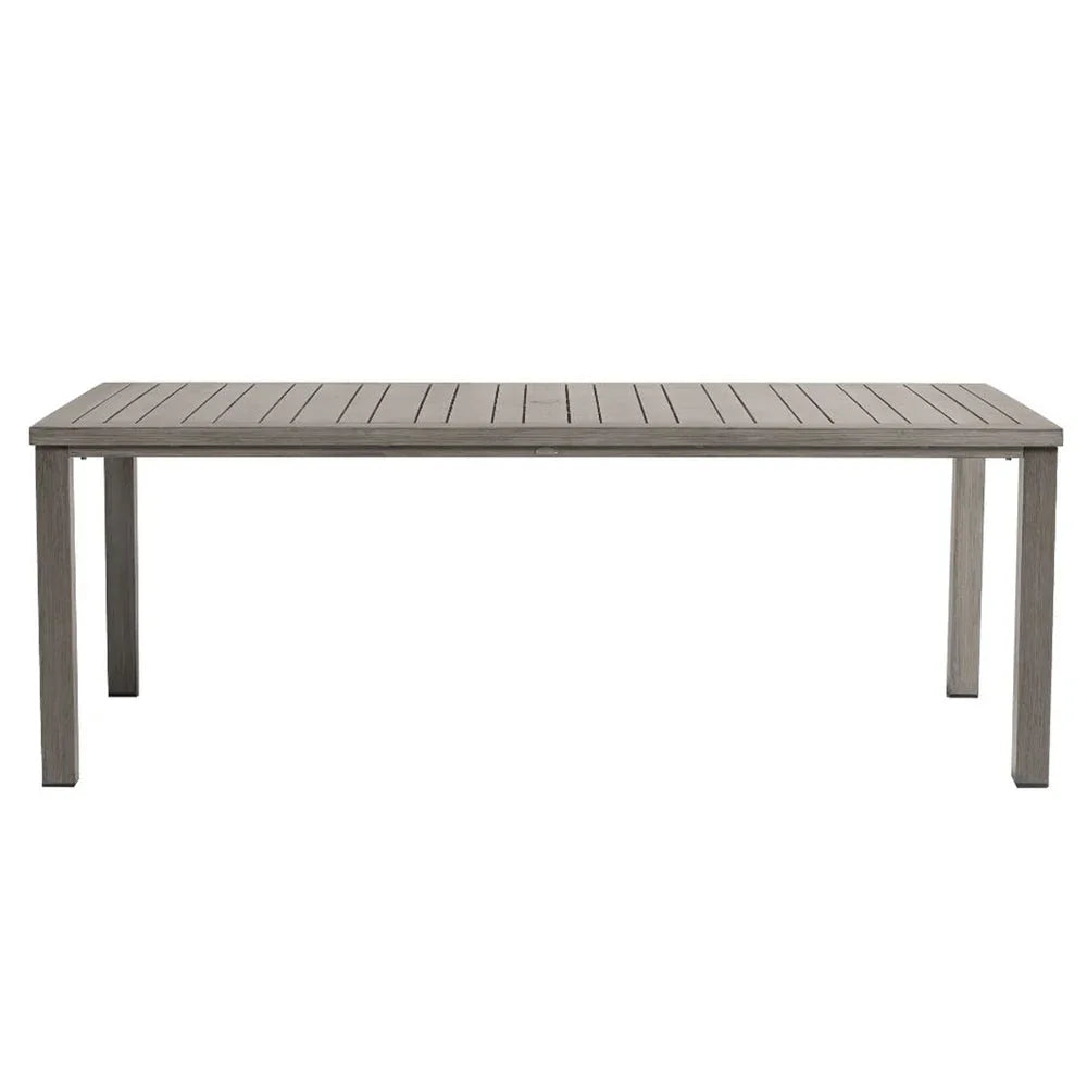 Canbria 84.25" x 44.25" Rectangular Dining Table with Umbrella Hole 5