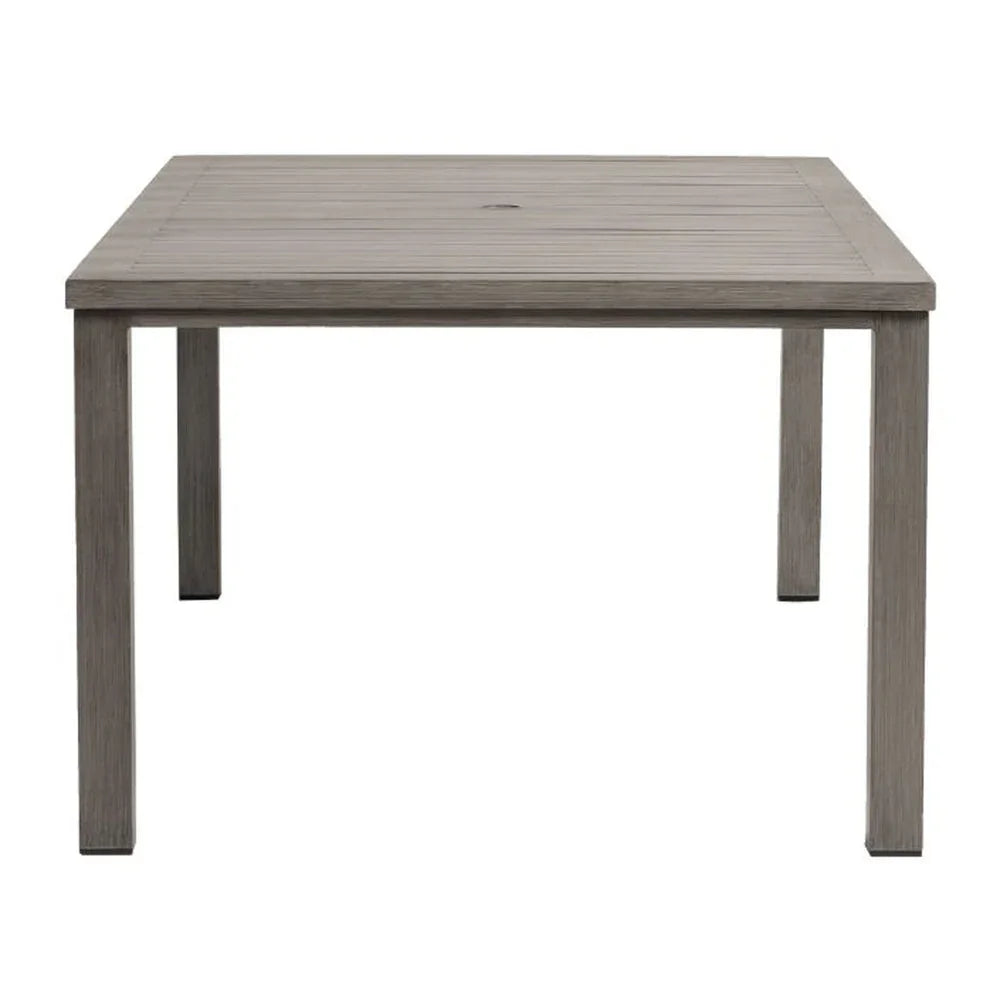 Canbria 84.25" x 44.25" Rectangular Dining Table with Umbrella Hole 6