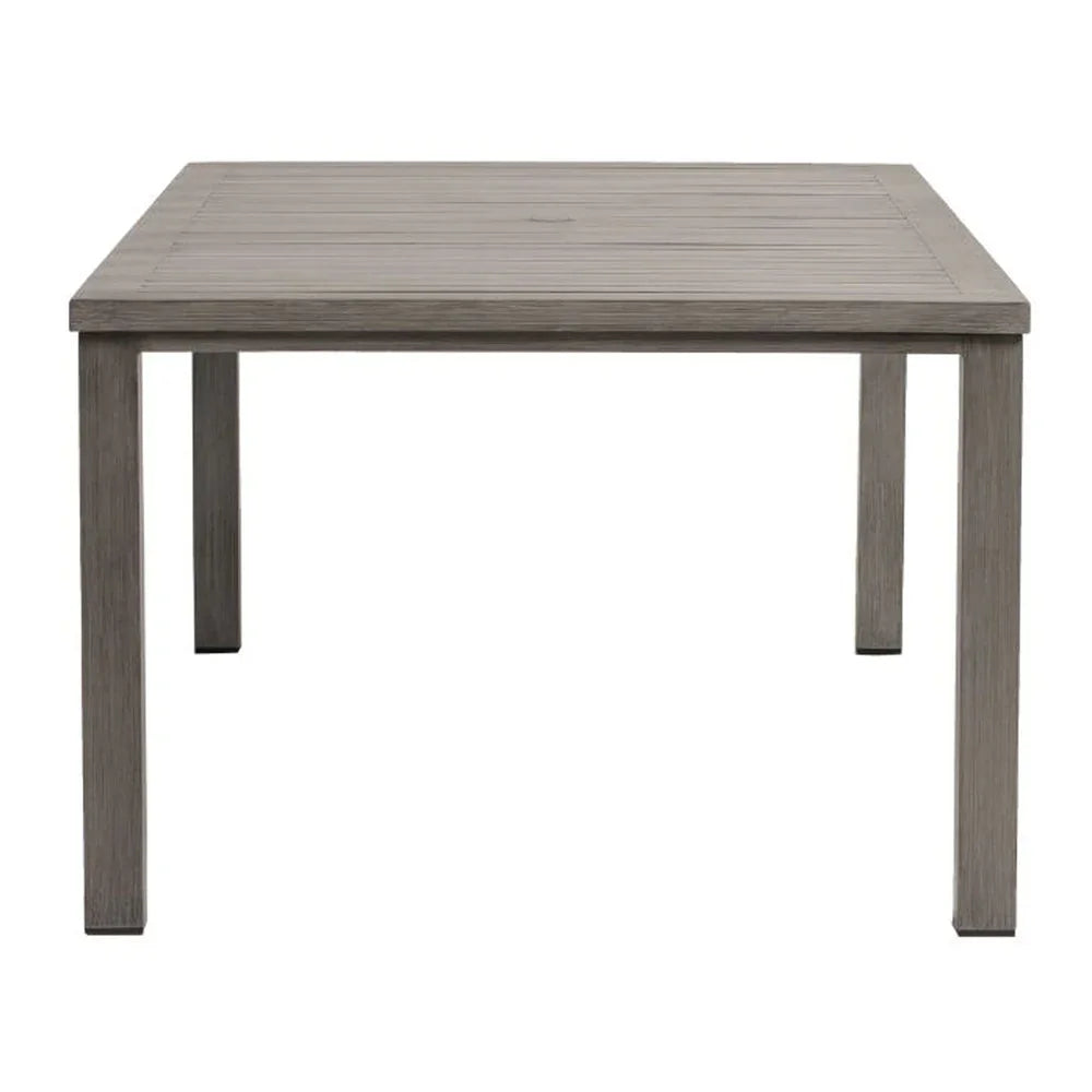 Canbria 84.25" x 44.25" Rectangular Dining Table with Umbrella Hole 7