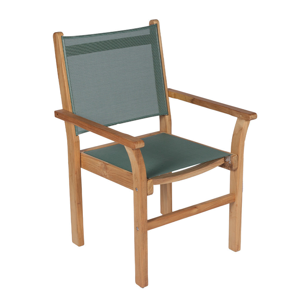 Royal Teak Captiva Stackable Sling Dining Arm Chair