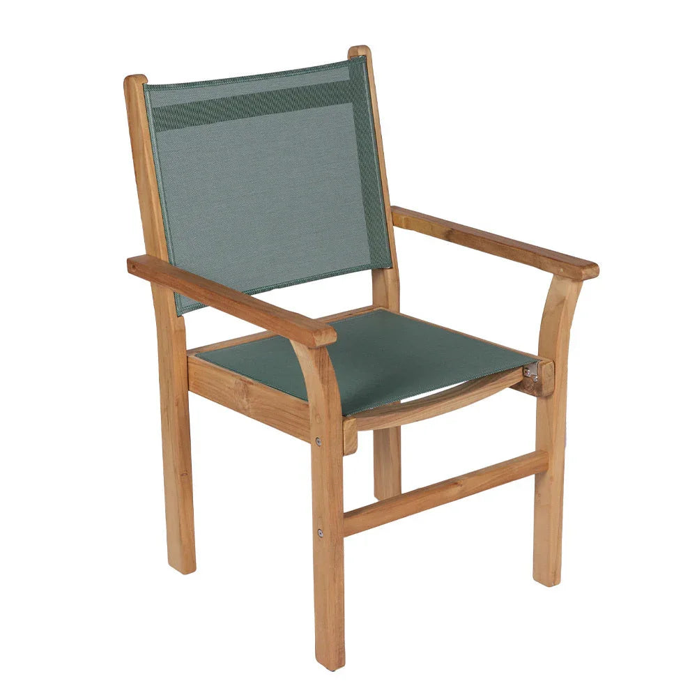 Royal Teak Captiva Stackable Sling Dining Arm Chair