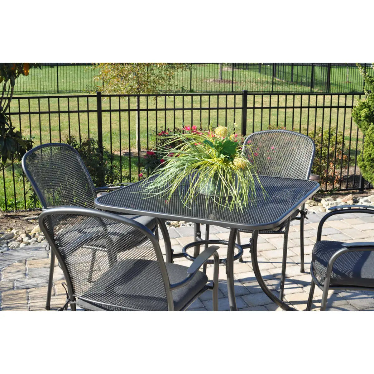 Carlo Wrought Iron Stackable Arm Chair