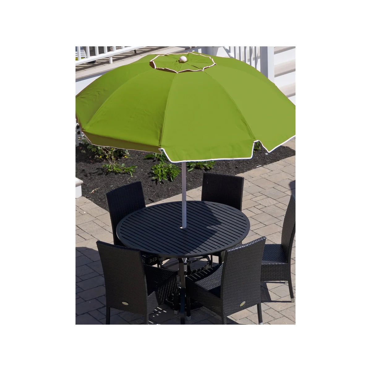 Catalina Aluminum 7.5' Manual Lift Patio Umbrella w/ Fiberglass Ribs 5