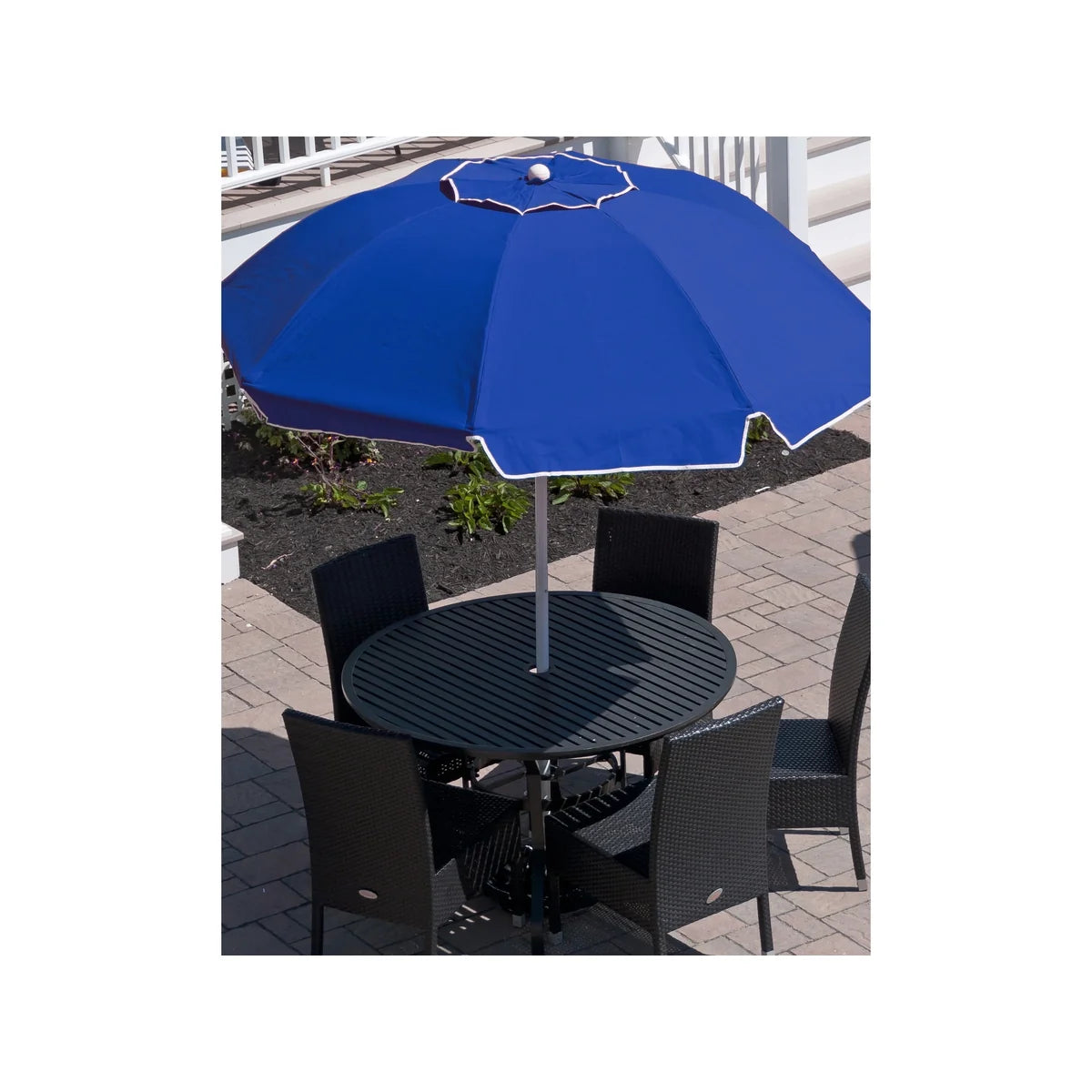 Catalina Aluminum 7.5' Manual Lift Patio Umbrella w/ Fiberglass Ribs 8