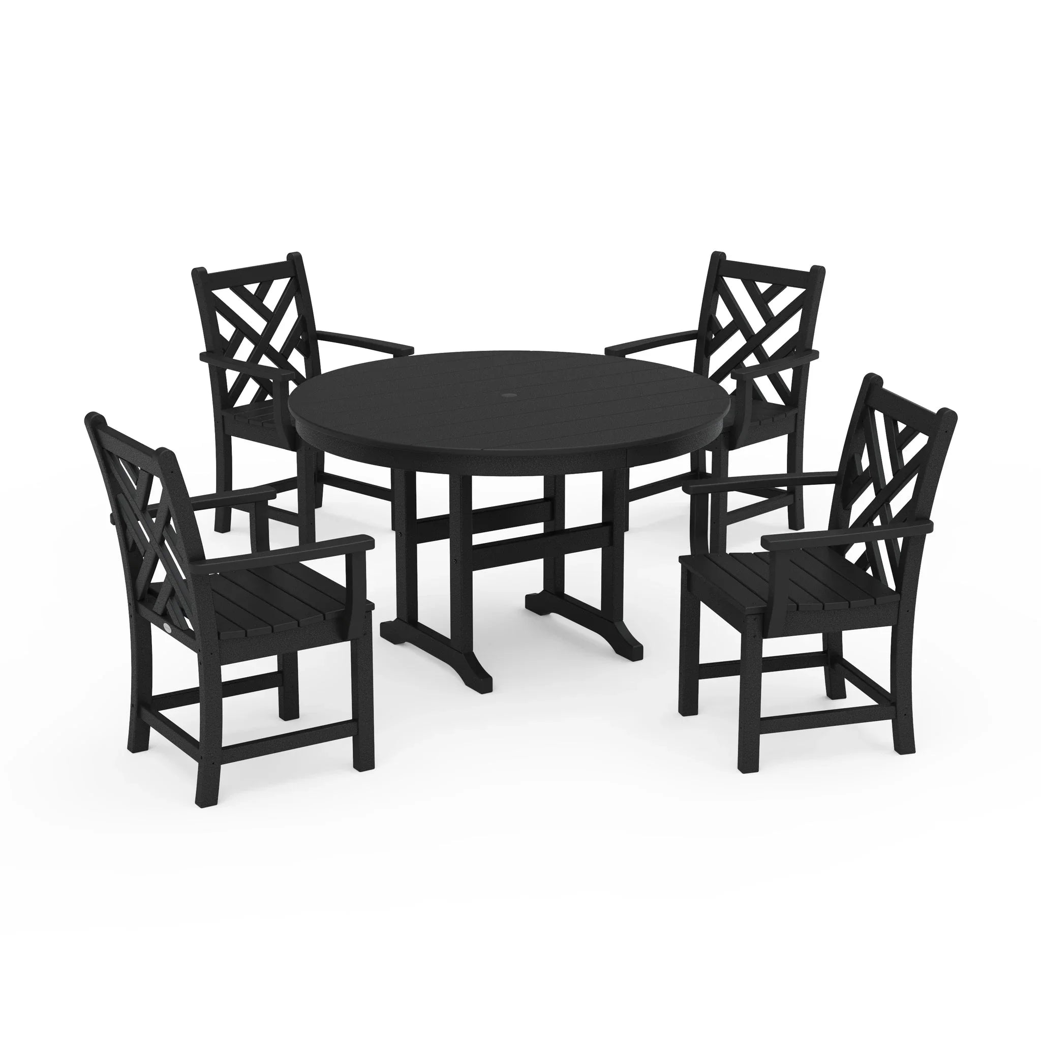 Chippendale 5-Piece Round Farmhouse Dining Set
