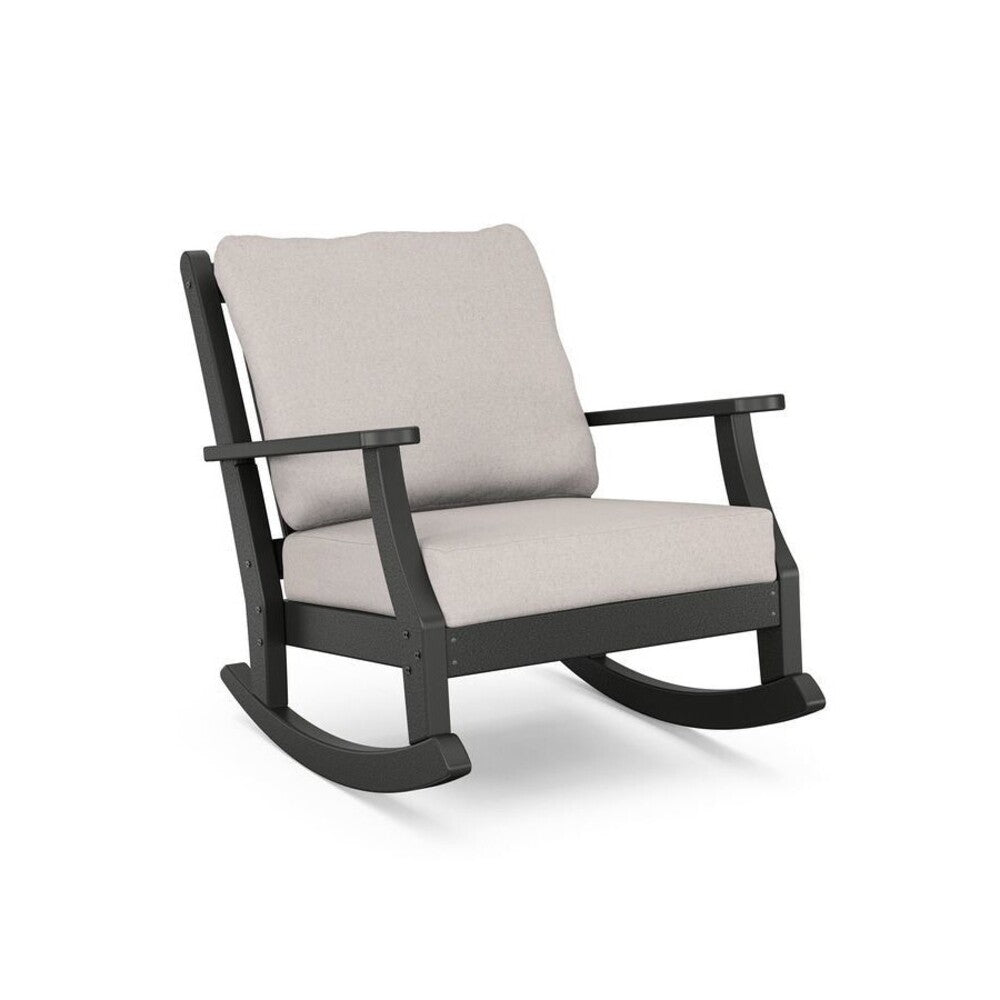 POLYWOOD Country Living Wovendale Cushioned Rocking Club Chair