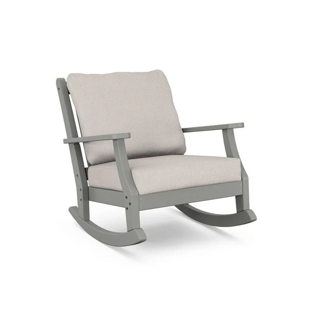 POLYWOOD Country Living Wovendale Cushioned Rocking Club Chair