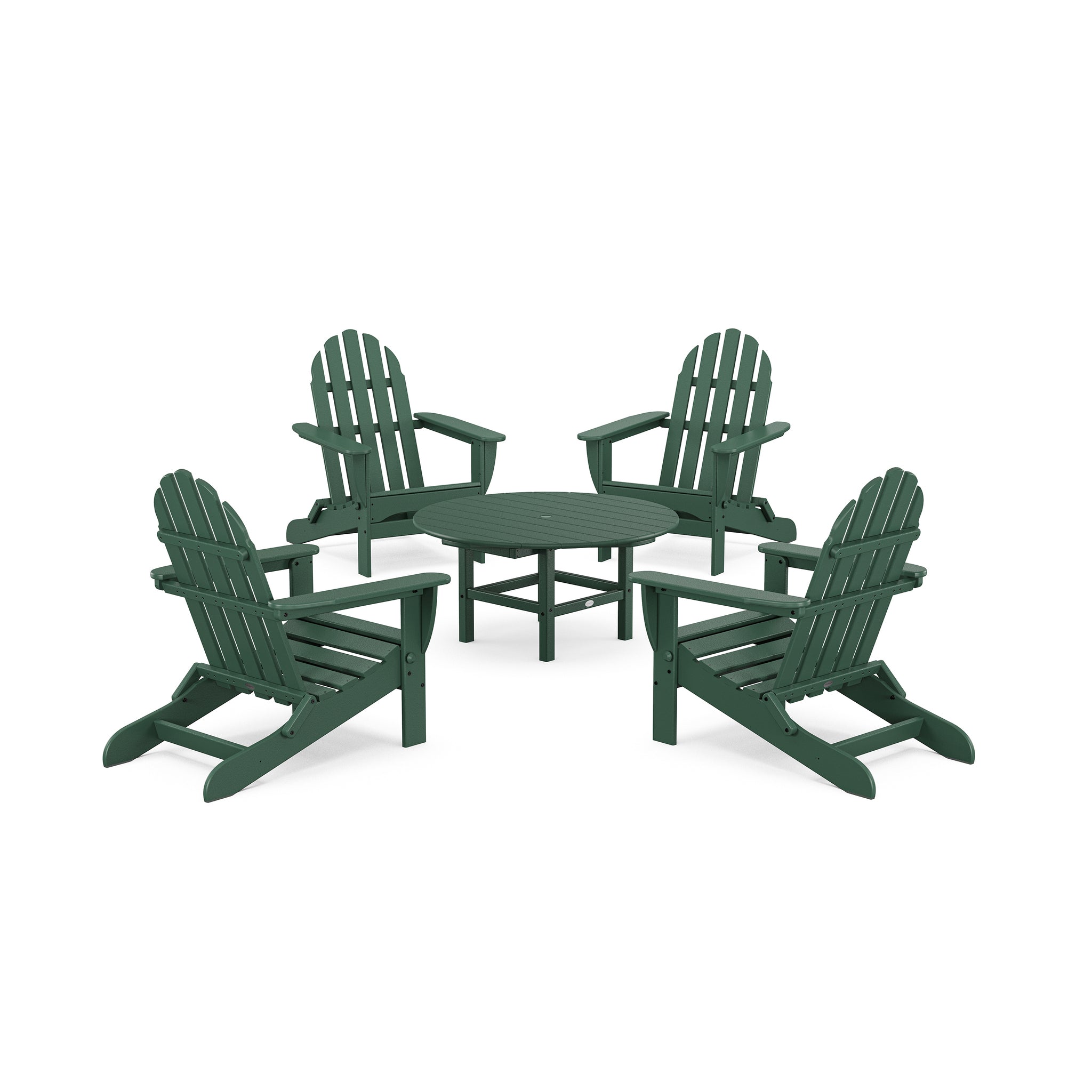 Classic Folding Adirondack 5-Piece Conversation Group 2