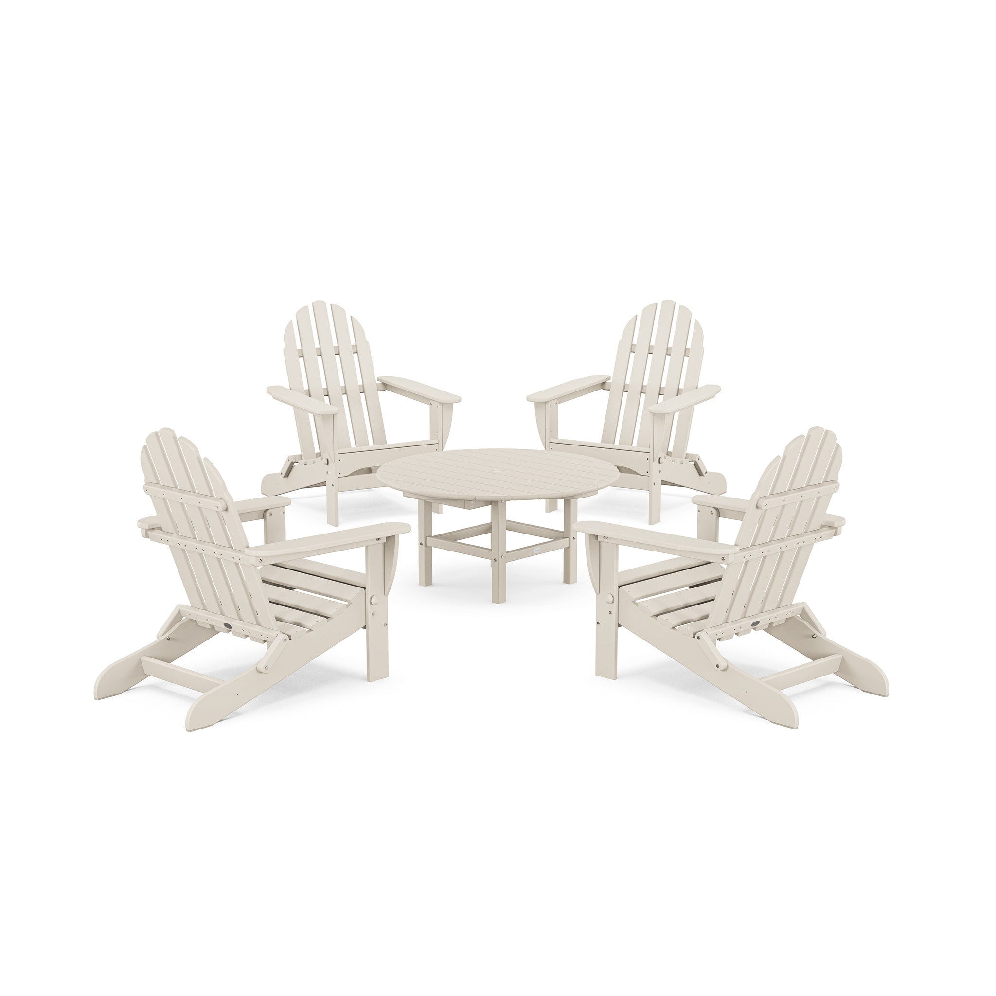 Classic Folding Adirondack 5-Piece Conversation Group 5