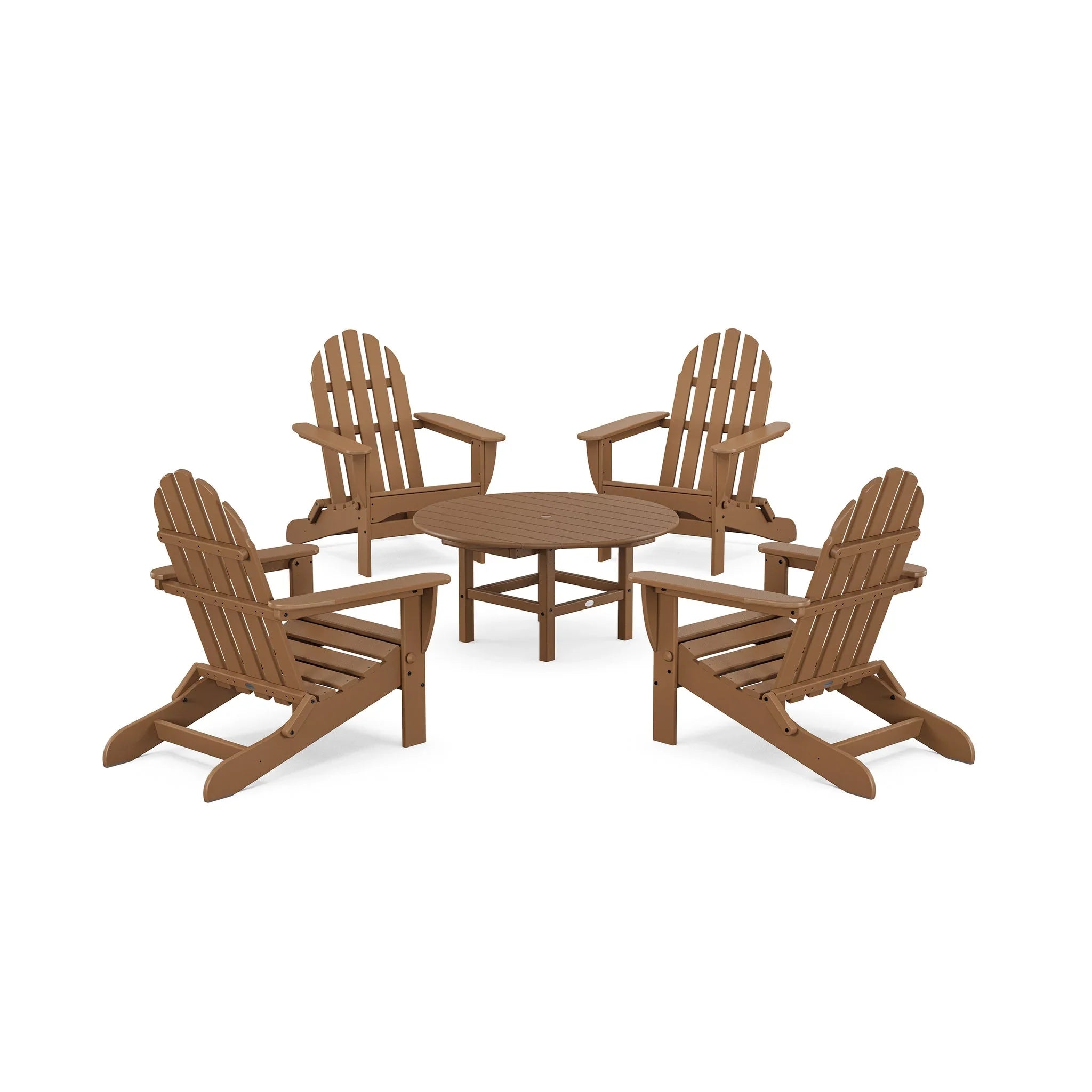Classic Folding Adirondack 5-Piece Conversation Group 4