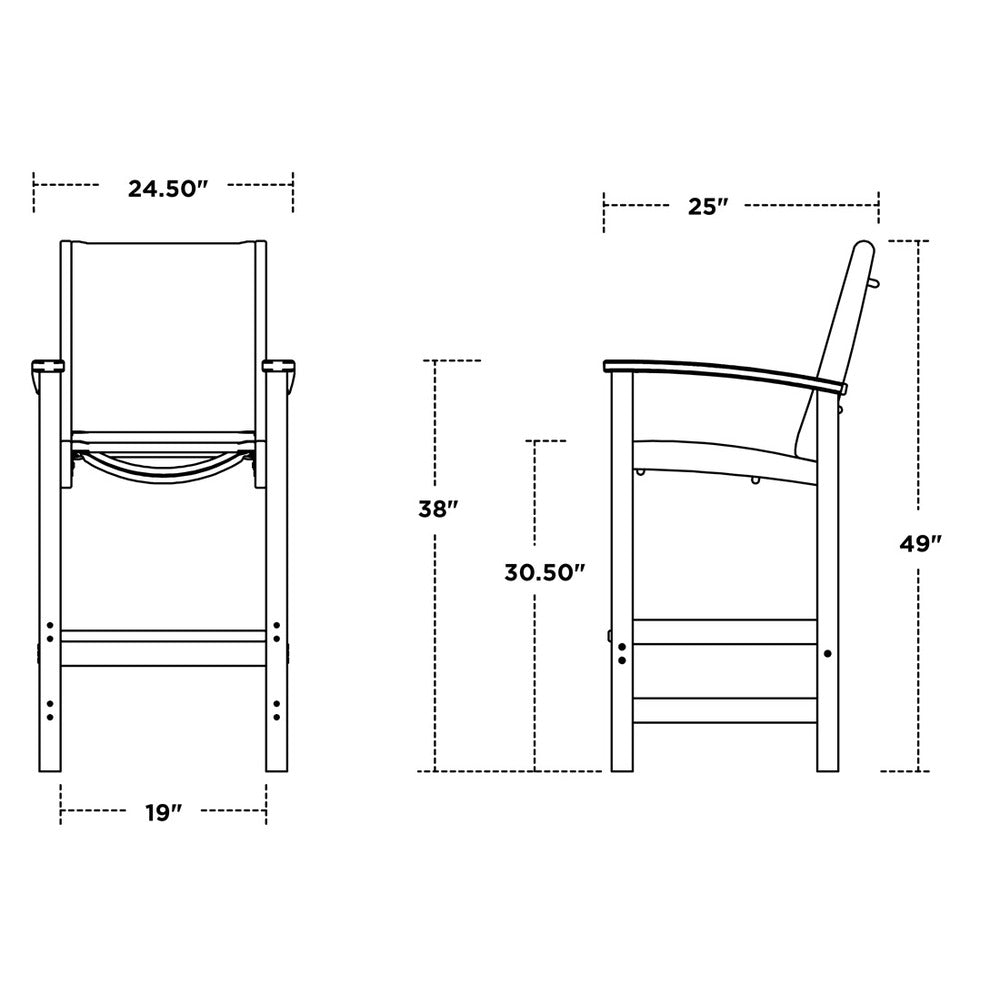 Coastal Sling Bar Chair 13