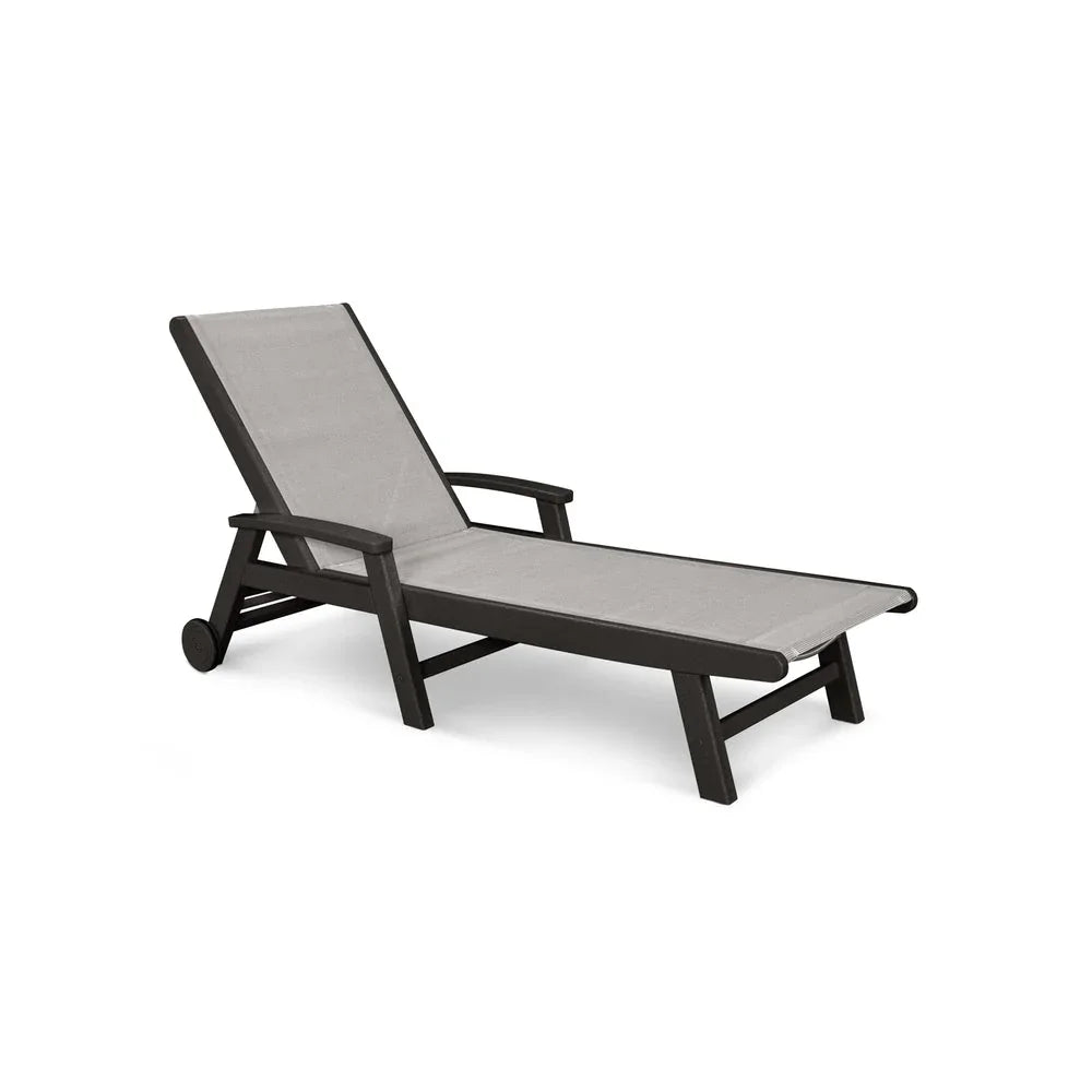 Coastal Sling Chaise with Wheels 3