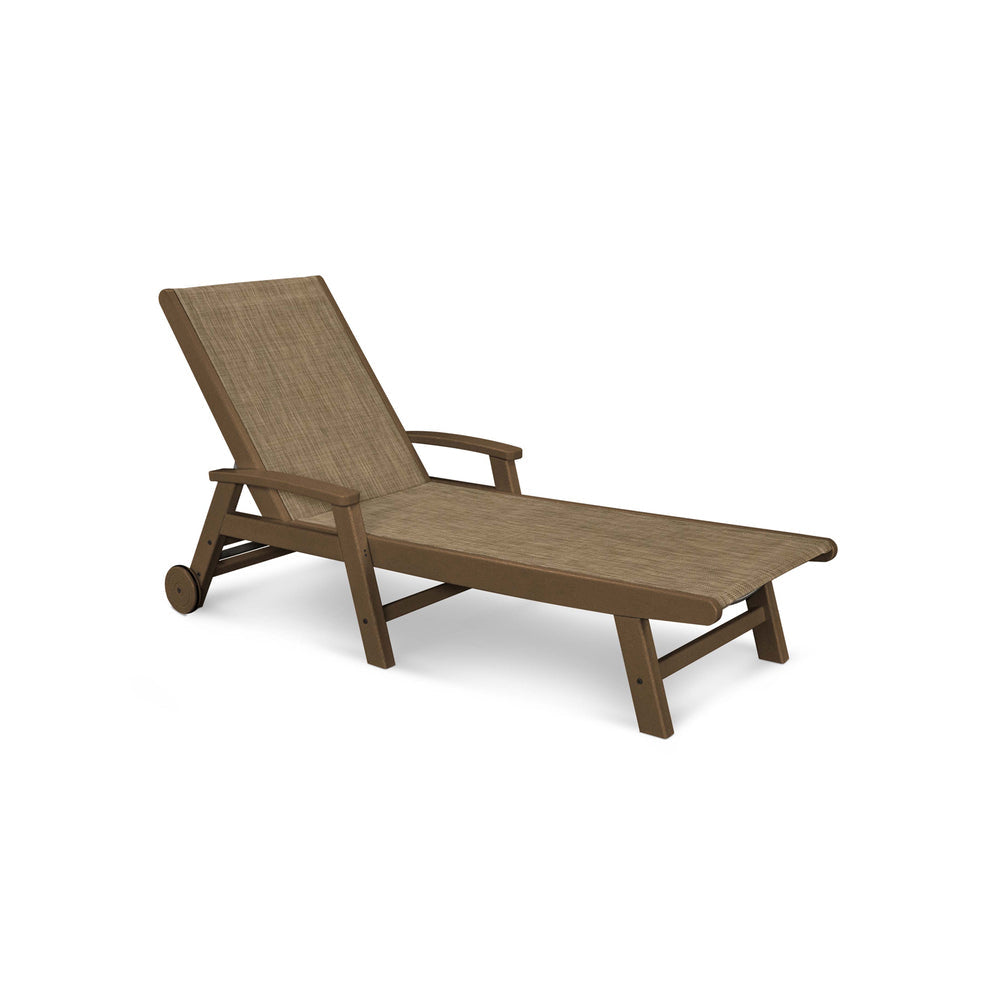 Coastal Sling Chaise with Wheels 6