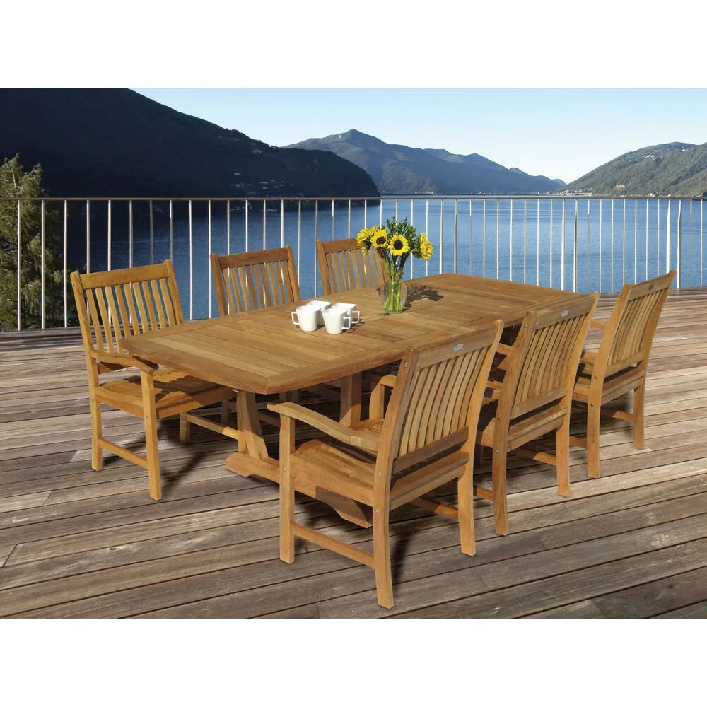 Royal Teak Compass Teak Dining Arm Chair