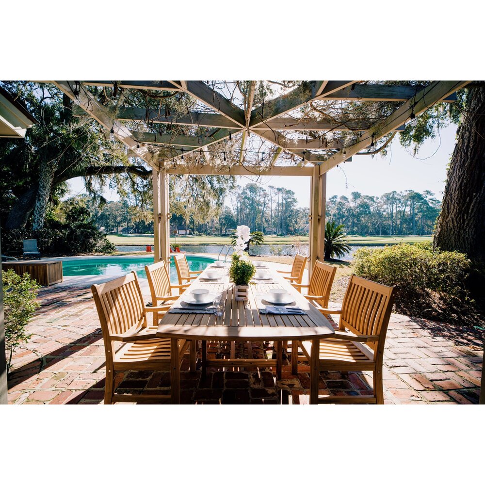 Royal Teak Compass Teak Dining Arm Chair