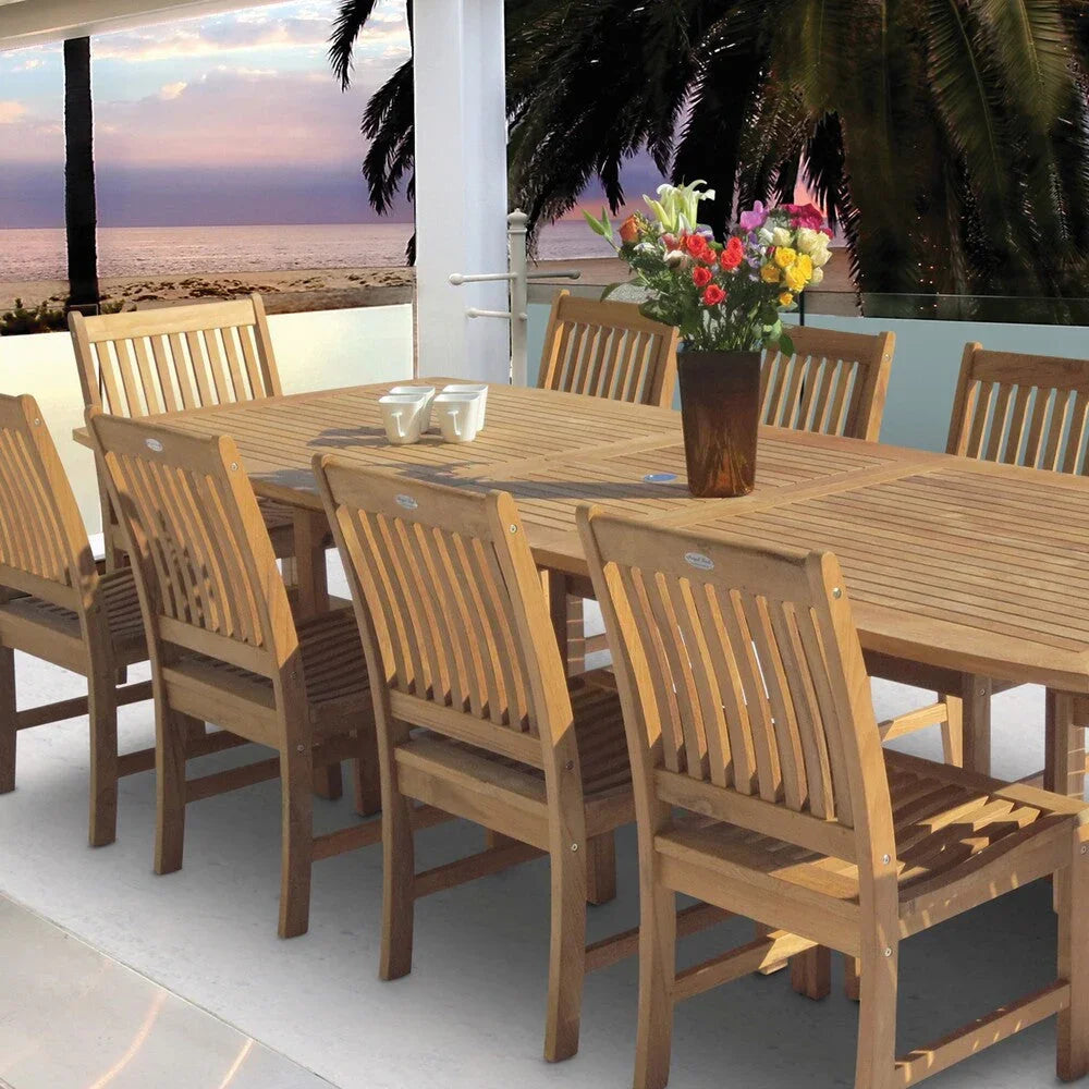 Royal Teak Compass Teak Dining Side Chair