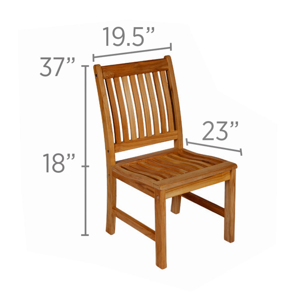 Royal Teak Compass Teak Dining Side Chair