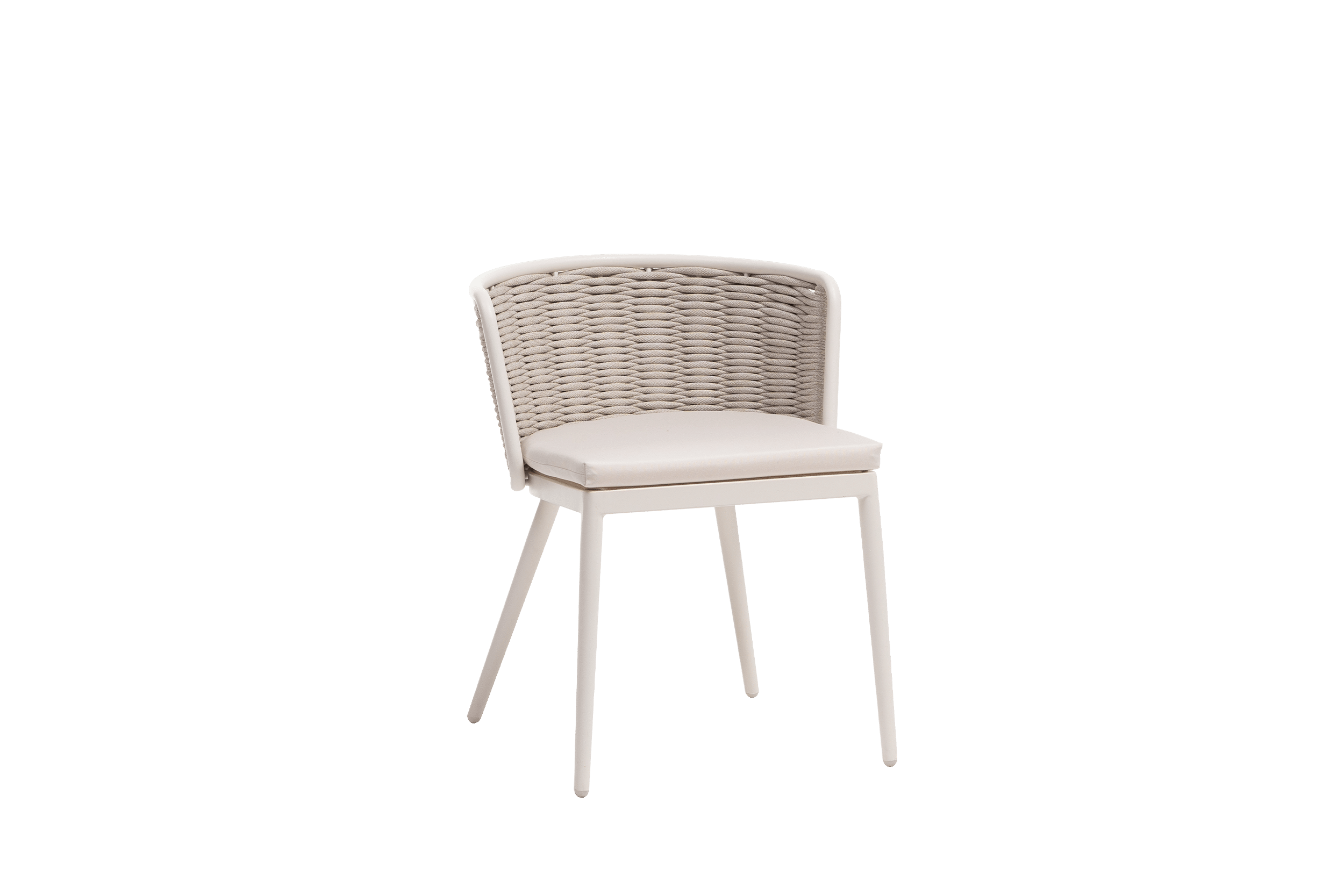 Diva Cushioned Dining Side Chair - Beige/Snow