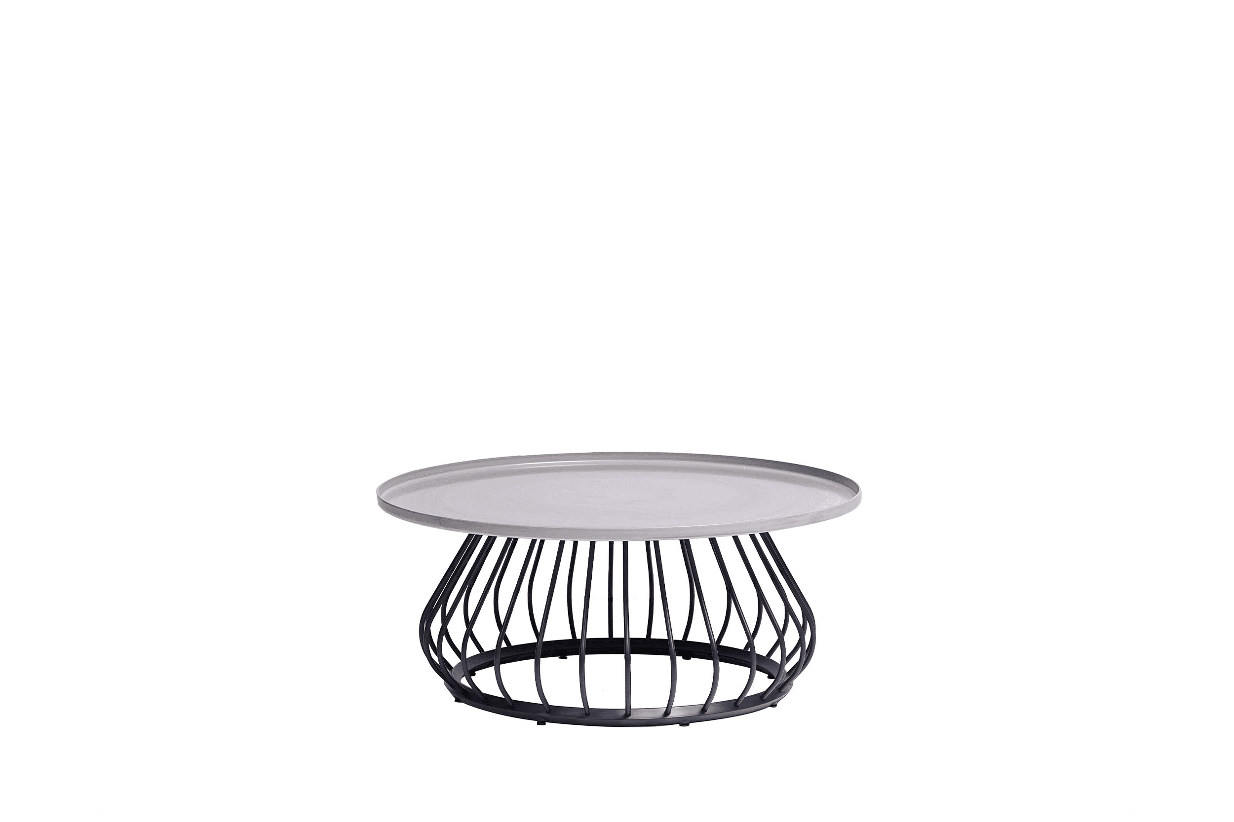 Diva 35.5" Round Coffee Table - Graphite