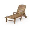 Nautical Chaise with Arms and Wheels