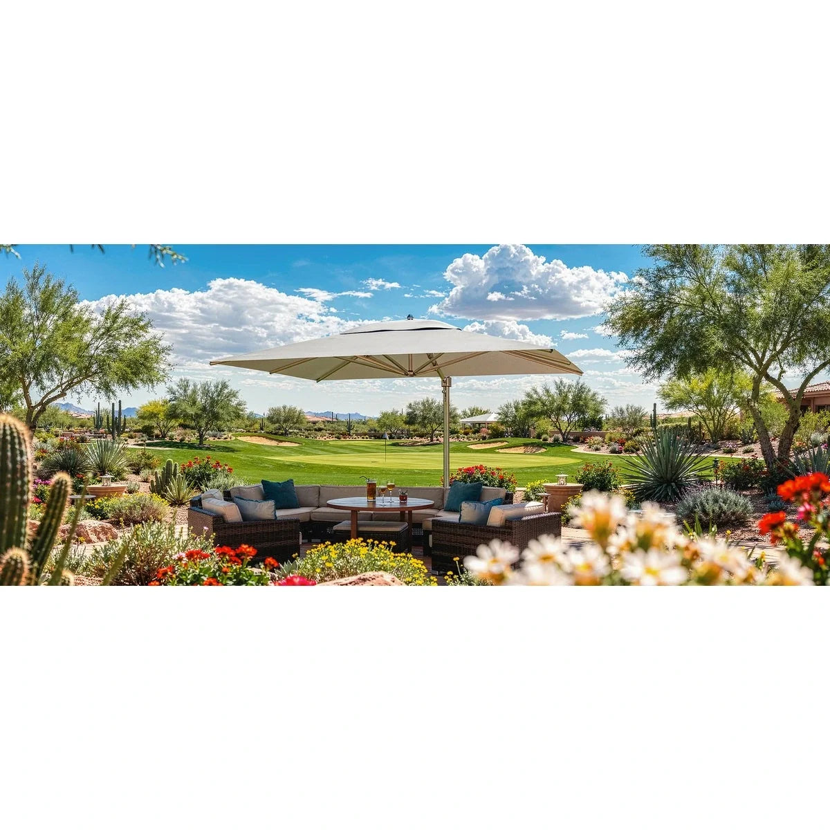 Eclipse 10' Square Cantilever Umbrella 3