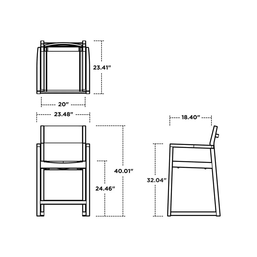 EDGE Sling Counter Arm Chair by Polywood 6