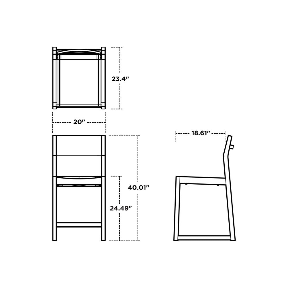 EDGE Sling Counter Side Chair by Polywood 6