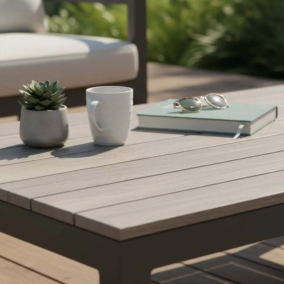 Elba Comfort 49x28-Inch Aluminum Coffee Table