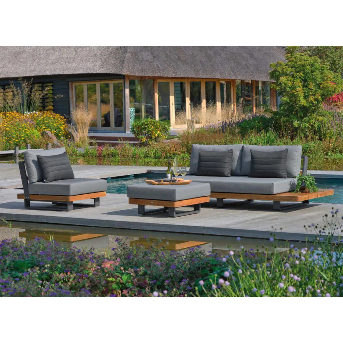 Fitz Roy Teak Ottoman